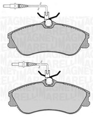 MAGNETI MARELLI 363916060786 -  Комплект тормозных колодок, дисковый тормоз